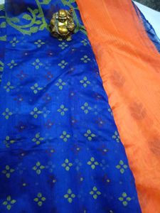 Orange Floral Saree