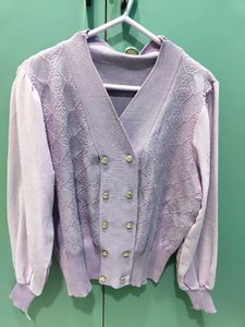Lilac Knit Cardigan