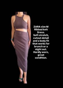 Zara Ribbed Cutout Dress