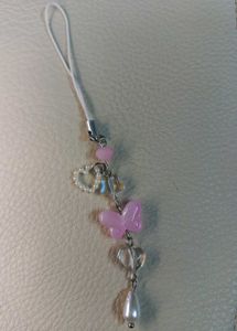 🩷 Adorable Pink Butterfly Phone Charm/Lumba Rakhi