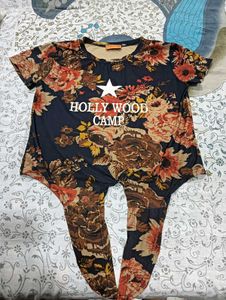 Floral Print Tie-Waist Top