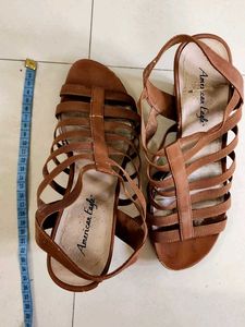 Tan Strappy Heels - UK Size 6