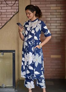 Rayon Viscose Floral Print Kurta Set