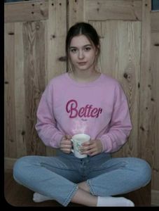 Cute Light Pink Sweatshirt