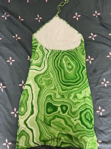 Green Swirl Mini Dress