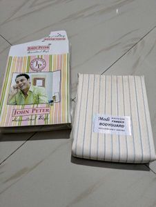 Striped semi cotton shirt material