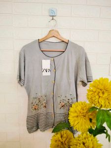 Embroidery & Button Shirt