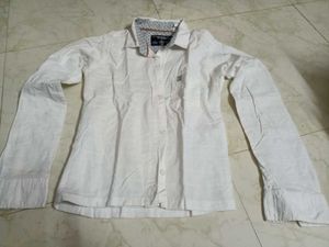 White Shirt With &amp; Peach T-shirt Combo For 6-7yrs