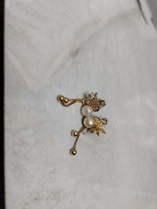 Swan Pearl Drop Earrings