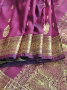 Coco Cola Brown Pure Silk Saree