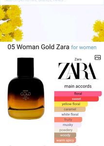 Zara Perfume Women Gold Dress Time
