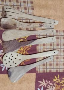 Vintage Wooden Utensil Set