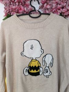 Oversized Bunny Cartoon Sweater