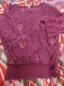 Floral Maroon Top