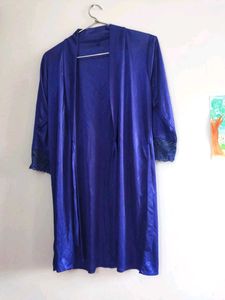 Lace Trim Nightie with robe