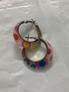 Funky Colorful Hoop Earrings