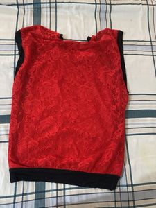 Red Lace Top