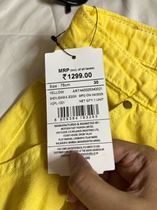 Trendy Yellow Cargo Jeans