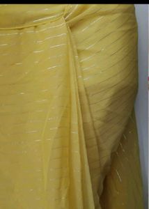 ready to wear Yellow Saree