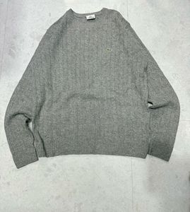 Lacoste Grey Cable Knit Sweater