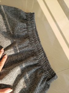 Grey Straight Fit Trouser For Women