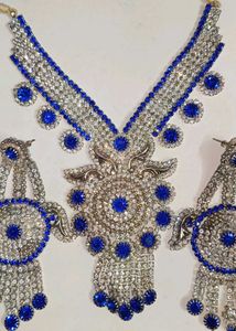 Royal Blue Rhinestone Bridal Jewelry Set