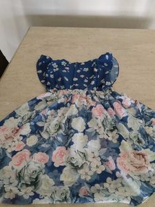 Floral Print Dress with Belt