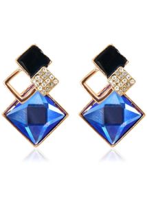 Gold Blue Fashion DROP Earring Shining Diva