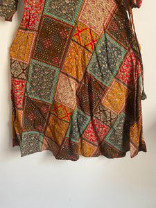 Multicoloured Cotton Kurtha With Mirrors