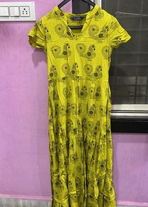Green Printed Maxi Dress