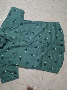 Green Printed Shirt