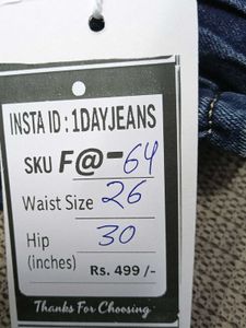 F@64 Size-26 Straight Jeans