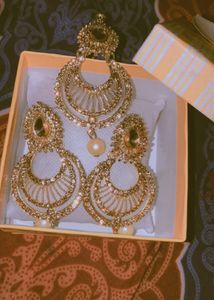 Earring with mangtika🍂