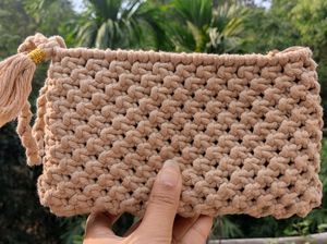 Handmade Macrame Clutch Bag