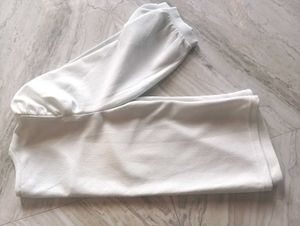 Off White Peplum Type Top