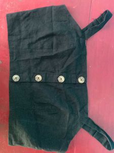 Cute Black Skirt with Buttons