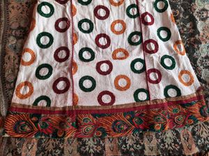 cotton embroidered 2 piece suit