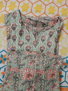 Floral Print Long Kurta