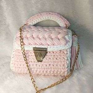 Primium Crochet Marshmallow Bag For Women And Girl