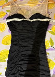 Elegant Black Imported Party Dress