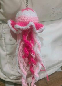 Crochet Jellyfish keychain