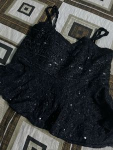 Black Sequin Cami Top