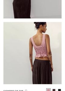 ZARA Gathered Tie Top