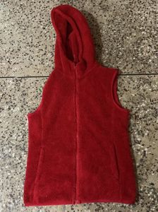 Red Fleece Zip-Up Jacket