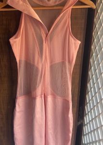 Pink Glitter Detail Bodycon Dress