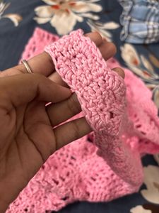 Pink Crochet Tank Top
