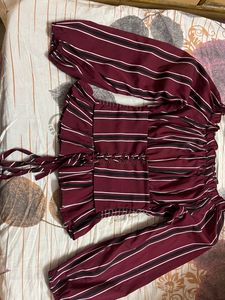 Off Shoulder Red Top