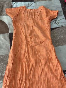 Orange Embroidered Dress