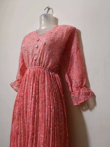 Floral Pink Maxi Dress