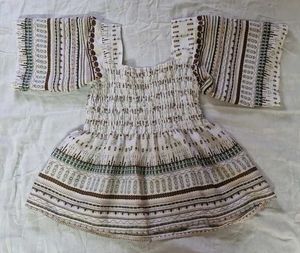 White Cinched Waist Top